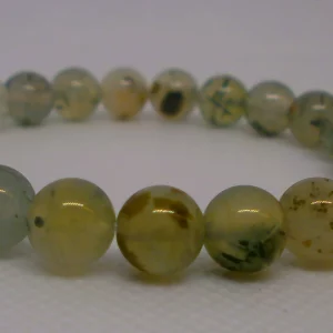 A Prehnite crystal bracelet.