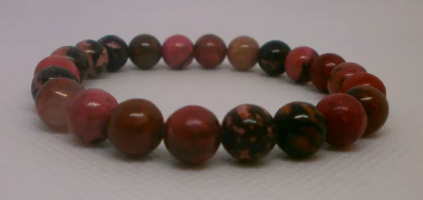 A Rhodonite crystal bracelet