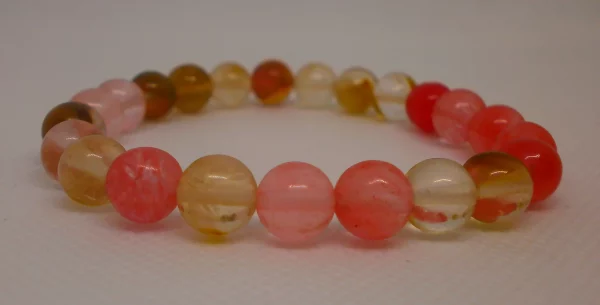 A volcano cherry quartz crystal bracelet