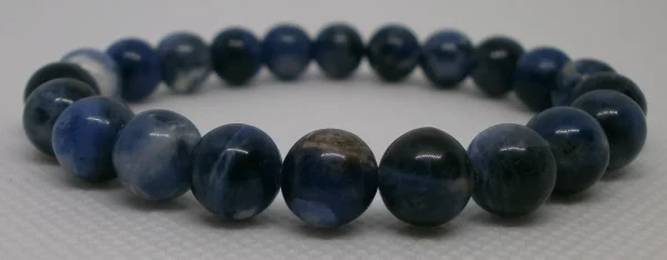 A beaded Sodalite bracelet.